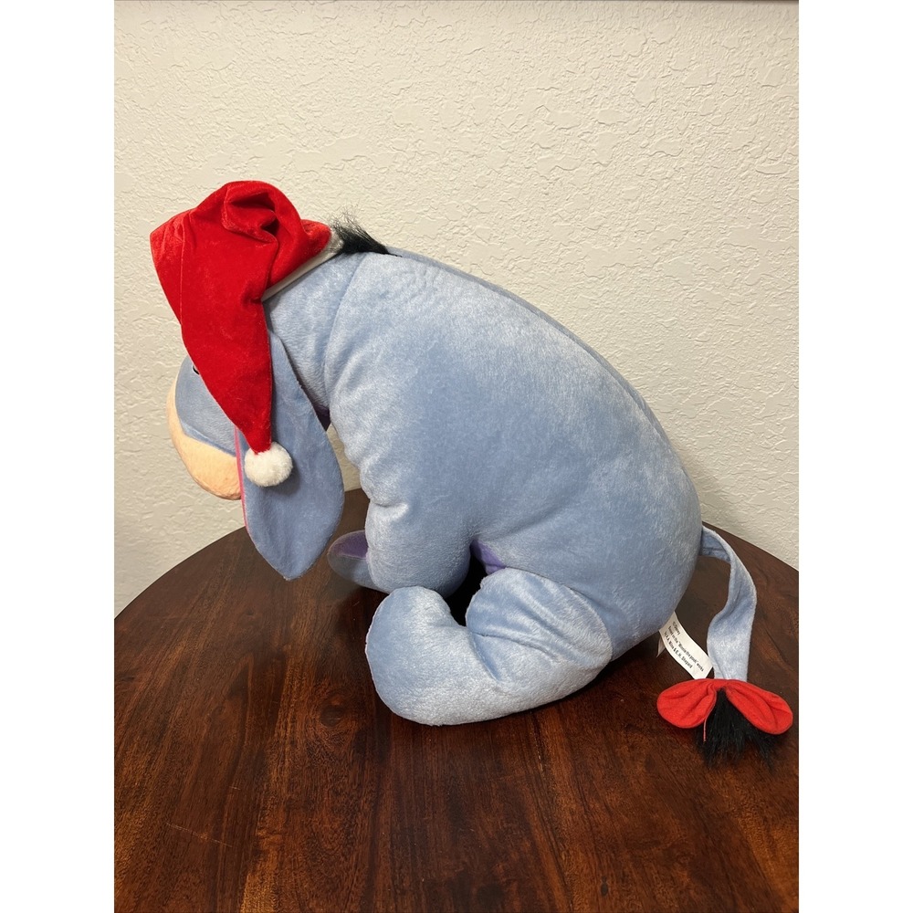 Christmas Santa Hat Eeyore Plush Disney Door Greeter Stuffed Animal LARGE 22" - Picture 2 of 11